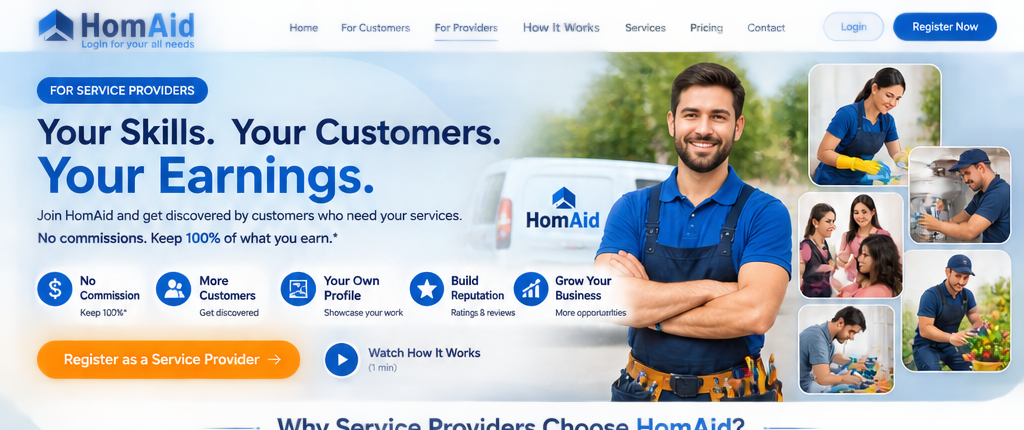 HomAid service provider illustration